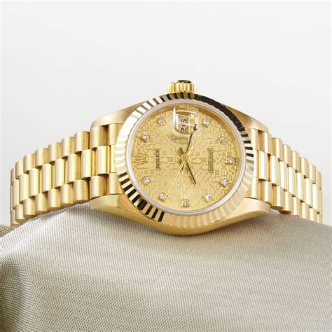 rolex oyster perpetual datejust womens gold|Pre.